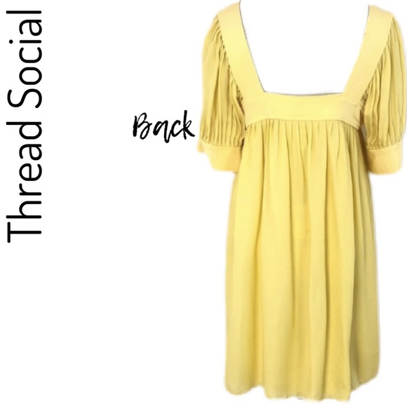 NWT Thread Social Yellow Lined Mini-Square Neck🔥 - Picture 11 of 15